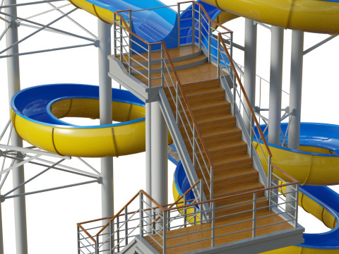 Water Slide 04 3D Model