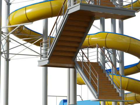 Water Slide 04 3D Model