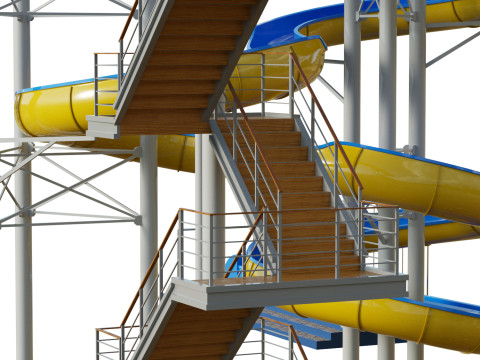 Water Slide 04 3D Model