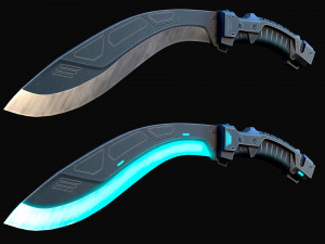 Cyberpunk Kukri Knife 3D 模型