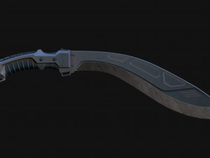 Cyberpunk Kukri Knife Model 3D