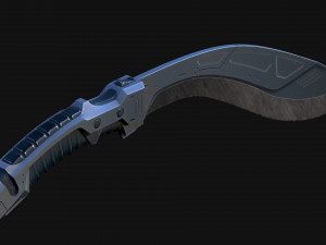 Cyberpunk Kukri Knife Model 3D