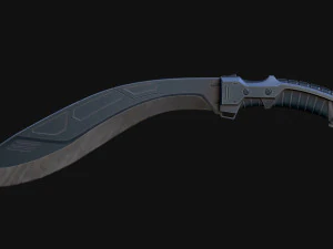 Cyberpunk Kukri Knife 3D Model