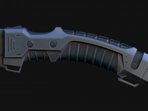 Cyberpunk Kukri Knife Model 3D