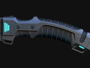 Cyberpunk Kukri Knife 3D Model