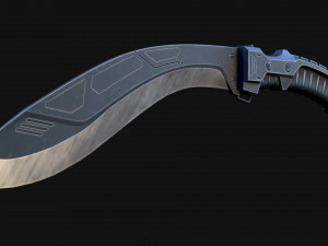 Cyberpunk Kukri Knife Model 3D