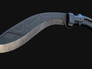 Cyberpunk Kukri Knife 3D Model