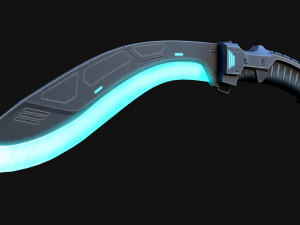 Cyberpunk Kukri Knife Model 3D