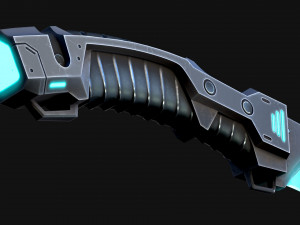 Cyberpunk Kukri Knife Model 3D