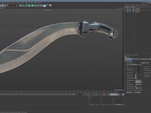 Cyberpunk Kukri Knife Model 3D