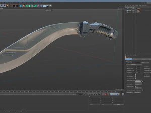 Cyberpunk Kukri Knife 3D Model