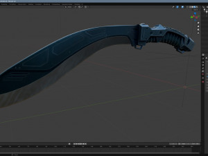 Cyberpunk Kukri Knife Model 3D
