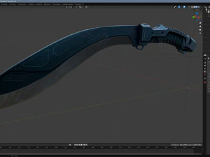 Cyberpunk Kukri Knife 3D Model