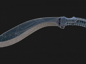 Cyberpunk Kukri Knife Model 3D