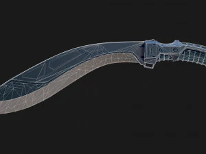 Cyberpunk Kukri Knife 3D Model