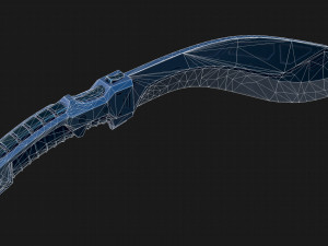 Cyberpunk Kukri Knife Model 3D