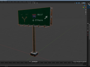 Highway Sign 01 3D Model