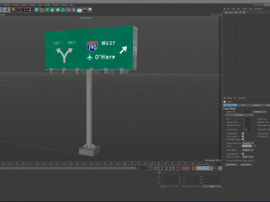 Highway Sign 01 3D Model