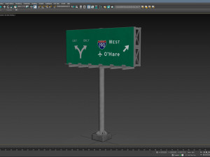 Highway Sign 01 3D Model