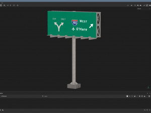 Highway Sign 01 3D Model