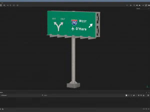 Highway Sign 01 3D Model