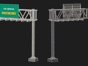Highway Sign 02 Modelo 3D