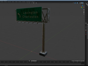 Highway Sign 03 3D मॉडल