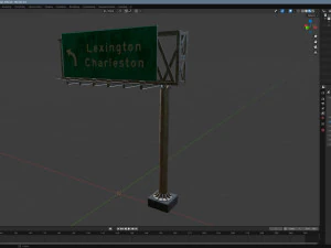 Highway Sign 03 3D Model