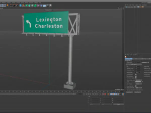 Highway Sign 03 3D Model