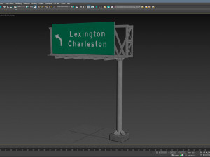 Highway Sign 03 3D मॉडल