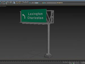 Highway Sign 03 3D Model