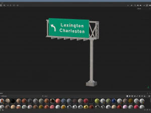 Highway Sign 03 3D Model