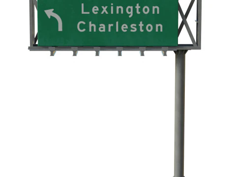 Highway Sign 03 3D Model