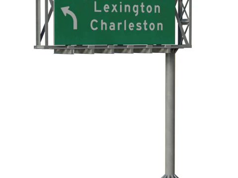 Highway Sign 03 3D Model