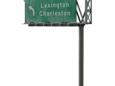 Highway Sign 03 3D Model