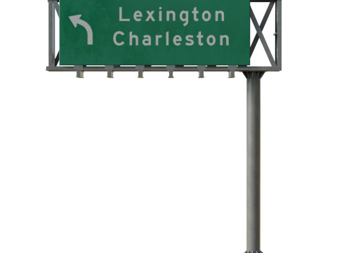 Highway Sign 03 3D मॉडल