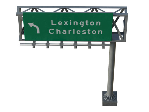 Highway Sign 03 3D मॉडल
