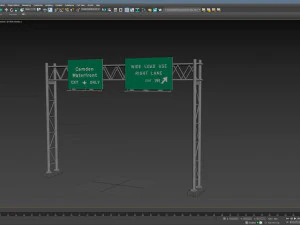 Highway Sign 04 3D Model