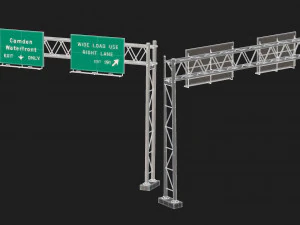 Highway Sign 04 3D Model