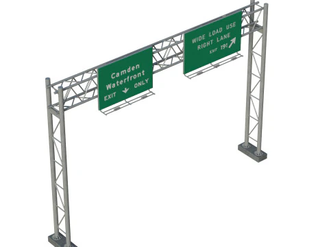 Highway Sign 04 3D Model