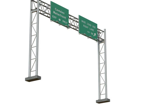 Highway Sign 04 3D Model