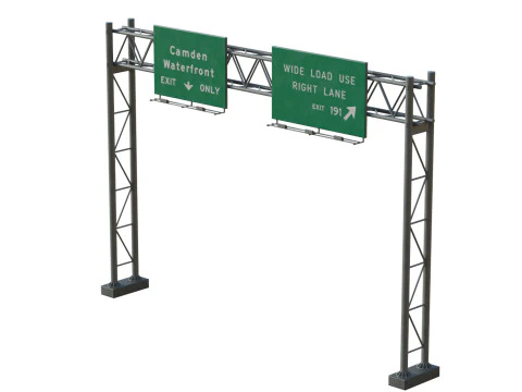 Highway Sign 04 3D Model