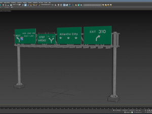 Highway Sign 05 3Dモデル