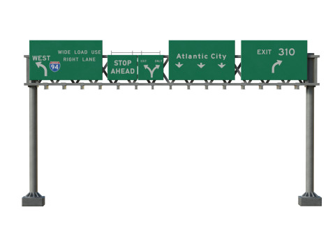 Highway Sign 05 3Dモデル