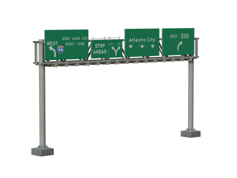 Highway Sign 05 3Dモデル