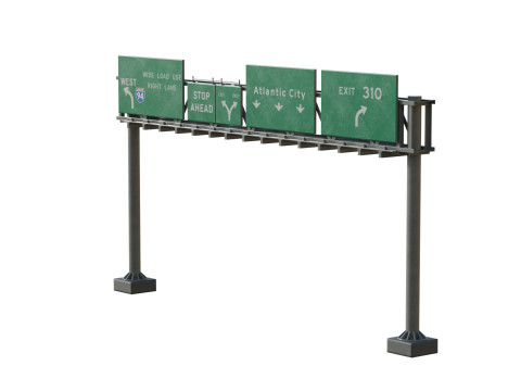 Highway Sign 05 3Dモデル