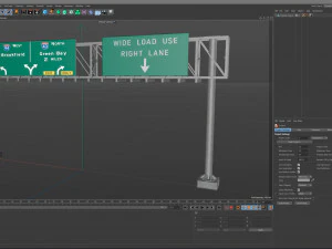 Highway Sign 06 3D Model