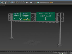 Highway Sign 06 3D Model