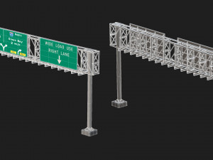 Highway Sign 06 3D Model