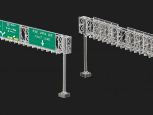 Highway Sign 06 3D Model